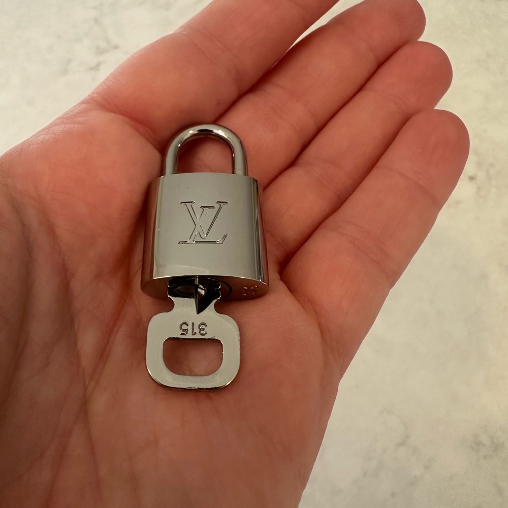 Louis Vuitton Silver-tone LV Padlock Key Charm - Picture 7 of 10